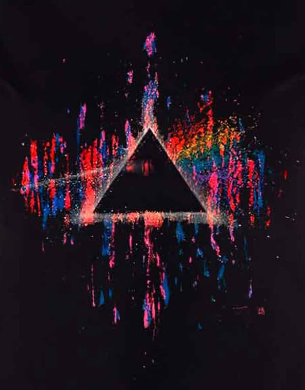 Pink Floyd T Shirt Dark Side of the Moon Pink Splat Official Womens Skinny Fit