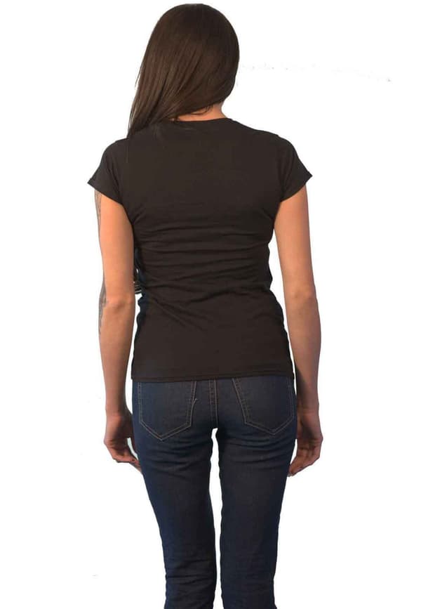 David Bowie T Shirt X Smoke Red Logo Official Womens Skinny Fit Black