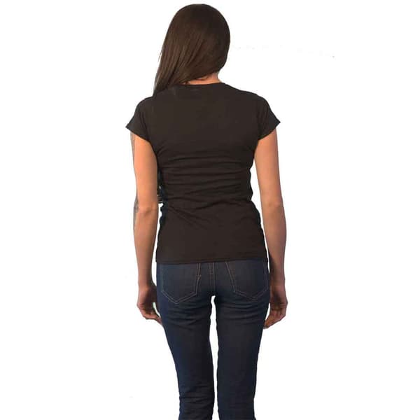 John Lennon T Shirt Live in NYC 1972 Official Womens Skinny Fit Black