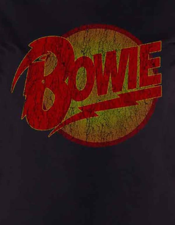 David Bowie T Shirt Diamond Dogs Vintage Official Womens Skinny Fit Black
