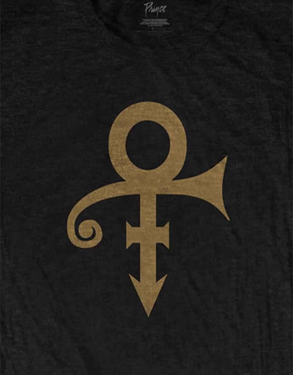 Prince T Shirt Symbol Logo Purple Rain Official Womens Skinny Fit Black