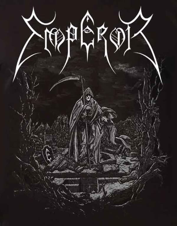 Emperor T Shirt Luciferian Band Logo Official Mens Black