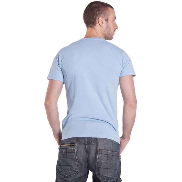 John Lennon T Shirt Rainbows Love & Peace Logo Official Mens Blue