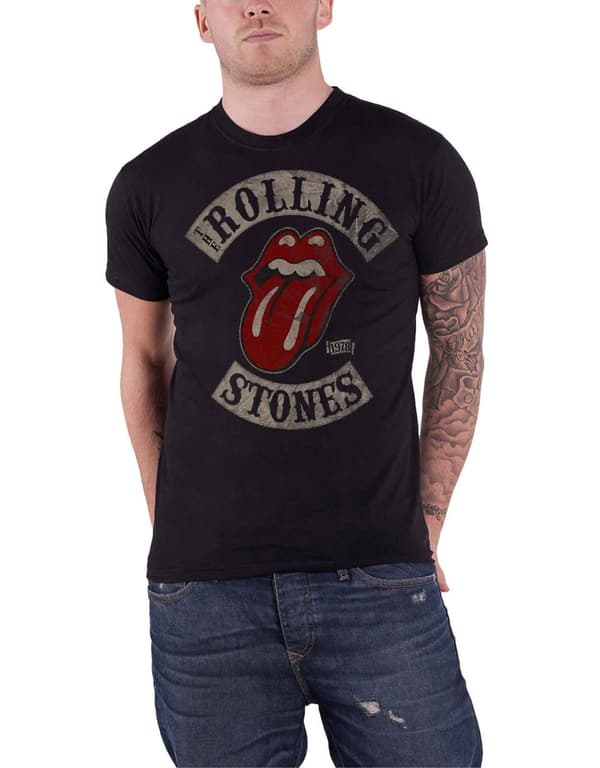 The Rolling Stones T Shirt Tour 1978 Band Logo Official Unisex Black