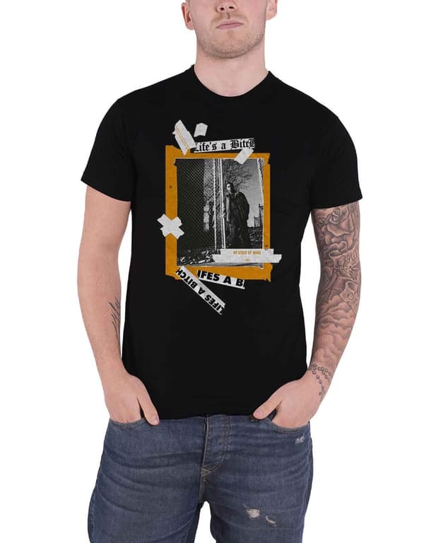Nas T Shirt Lifes a B NY state of Mind  Official Mens Black Black XXL