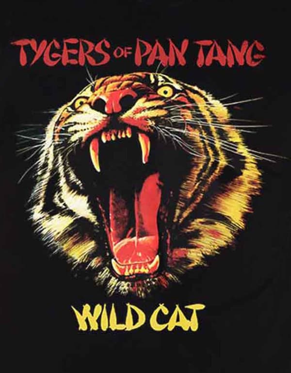 Tygers Of Pan Tang T Shirt Wild Cat Album Band Logo Official Mens Black
