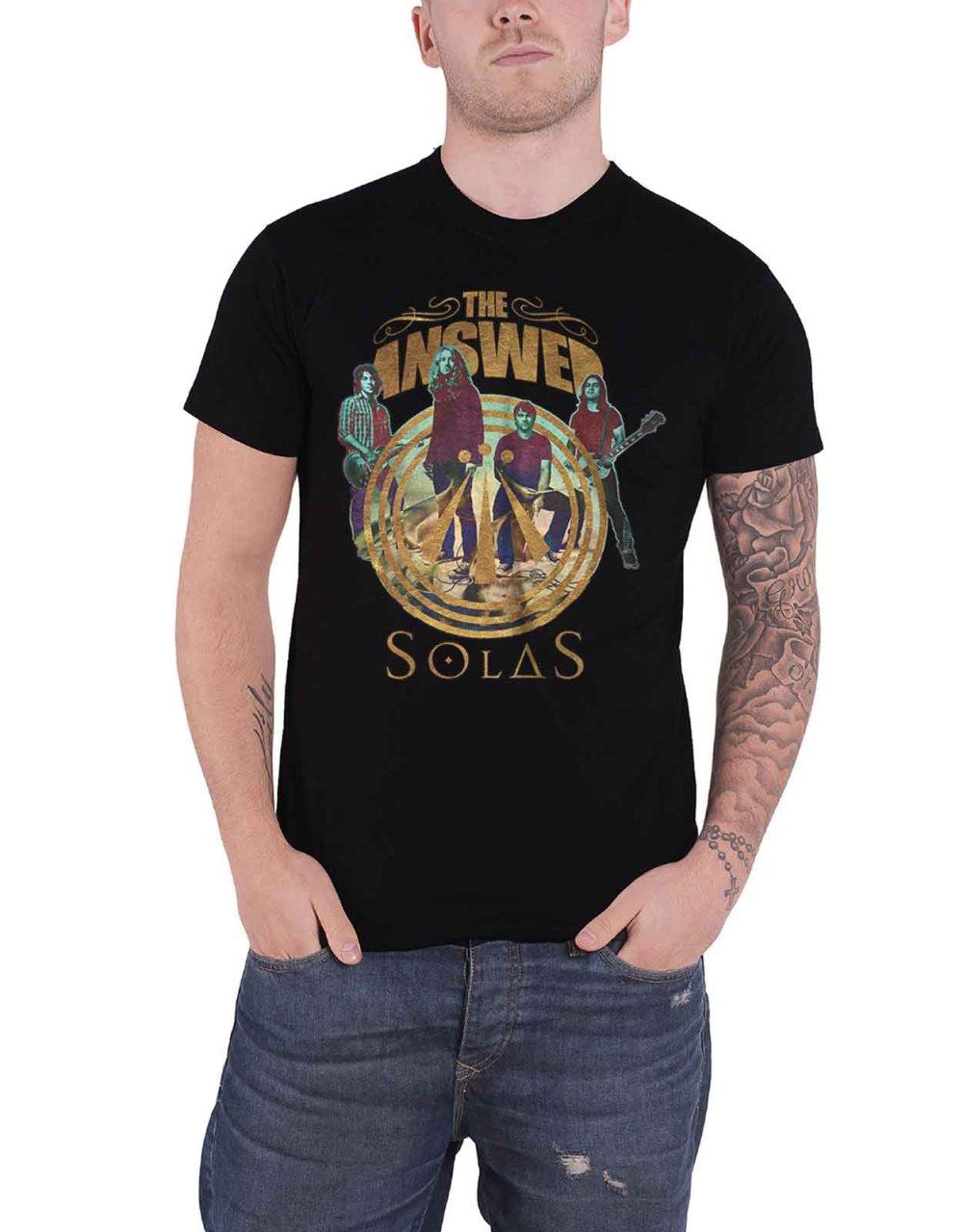 The Answer T Shirt Solas Band Logo Official Mens Black