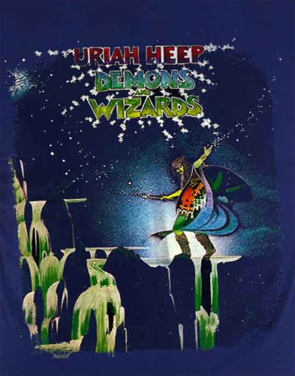 Uriah Heep T Shirt Demons And Wizards Album Cover Band Logo Official Mens