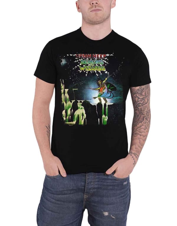 Uriah Heep T Shirt Demons And Wizards Album Cover Band Logo Official Mens