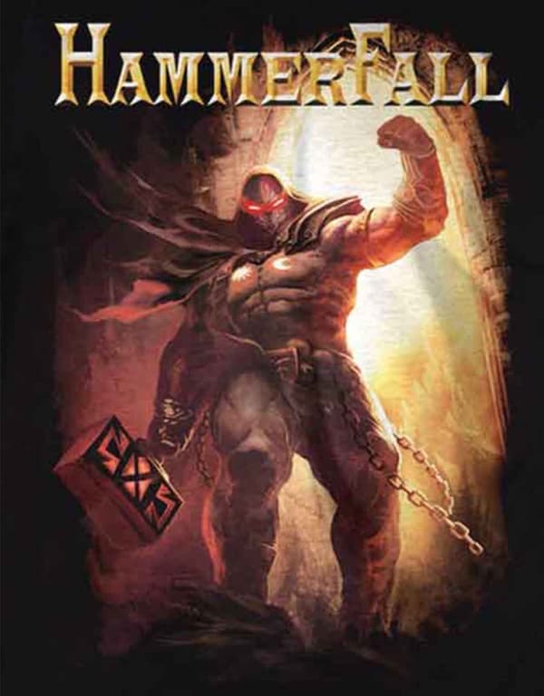 Hammerfall T Shirt Built To Last Band Logo Official Mens Black