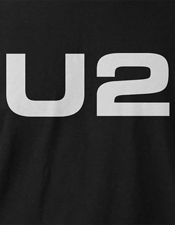 U2 T Shirt Classic Band Logo Official Mens Black