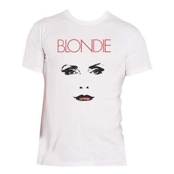Blondie T Shirt Staredown Band Logo Debbie Harry Official Mens White