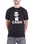 Miniatyrbild 1 av 2: Johnny Cash T Shirt Straight Stare portrait logo  Official Mens Black