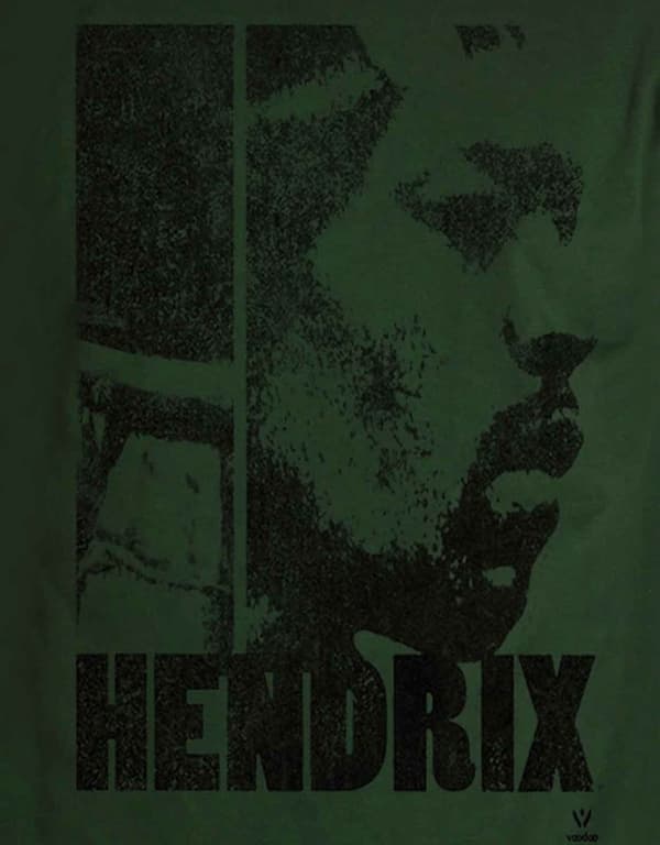 Jimi Hendrix T Shirt Let Me Live Official Mens Khaki Green