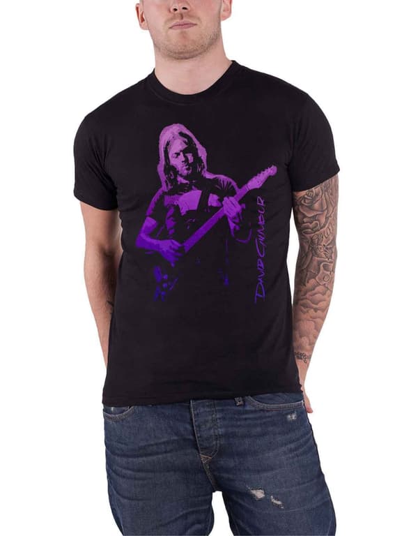 David Gilmour T Shirt Pig Gradient Logo Official Mens Black