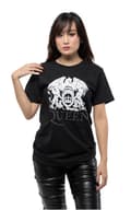 Miniatyrbild 1 av 4: Queen T Shirt Classic Crest Diamante Band Logo Official Unisex Black