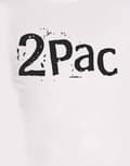 Miniatyrbild 3 av 4: Tupac T Shirt Changes Back Print Repeat Logo Official Mens White