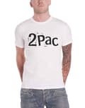 Miniatyrbild 1 av 4: Tupac T Shirt Changes Back Print Repeat Logo Official Mens White