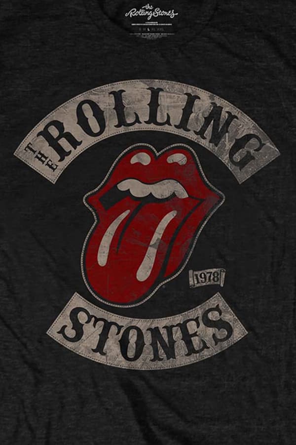 The Rolling Stones T Shirt Tour 1978 Band Logo Official Unisex Black