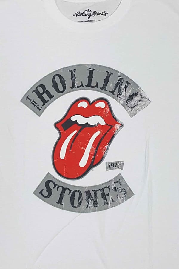The Rolling Stones T Shirt Distressed Tour 78 Band Logo Official Unisex White