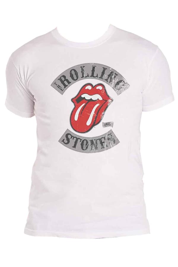The Rolling Stones T Shirt Distressed Tour 78 Band Logo Official Unisex White