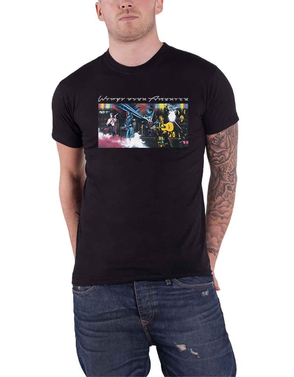 Paul McCartney T Shirt Wings Over America Band Logo Official Mens Black