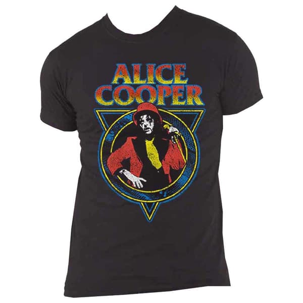 Alice Cooper T Shirt Snake Skin Mad House Band Logo Official Mens Black
