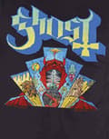 Miniatyrbild 3 av 4: Ghost T Shirt Devil Stained Glass Window Band Logo Official Mens Black