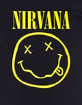 Miniatyrbild 3 av 4: Nirvana T Shirt Classic Face Album Band Logo Official Mens Black