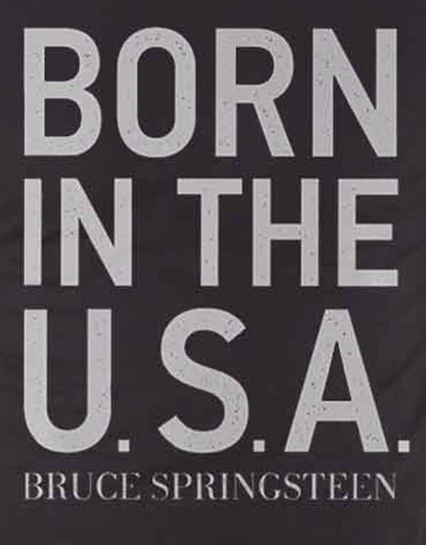 Bruce Springsteen T Shirt Born in The USA Band Logo Official Mens Black