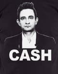 Miniatyrbild 3 av 4: Johnny Cash T Shirt Straight Stare portrait logo  Official Mens Black