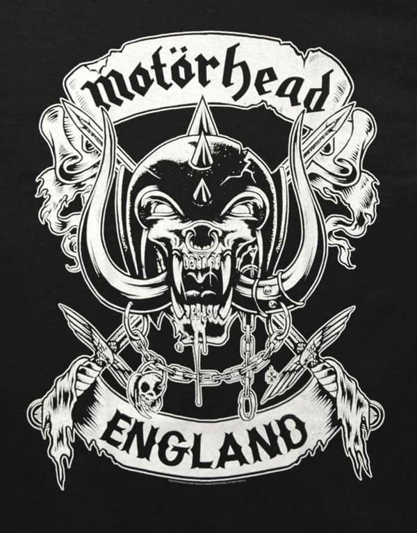 Motorhead T Shirt Warpig Crossed Swords England Crest Official Mens Black