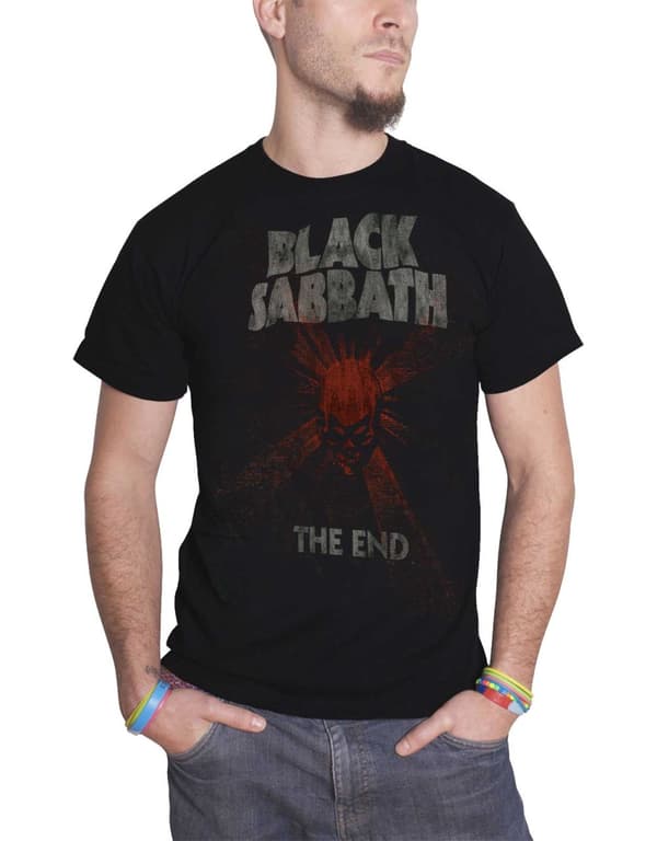 Black Sabbath T Shirt The End World Tour Mushroom Cloud Official Unisex Black Black XL