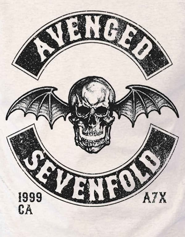 Avenged Sevenfold T Shirt Moto Seal band logo Official Mens White