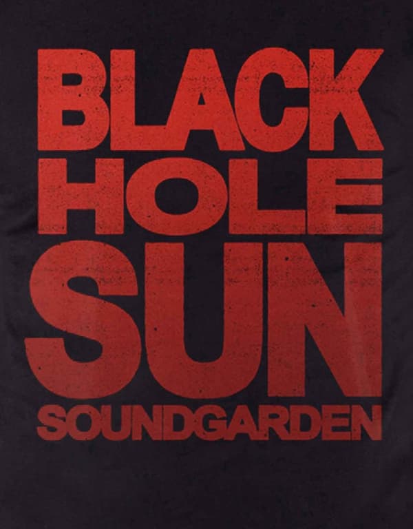 Soundgarden T Shirt Black Hole Sun Grunge Band Logo Official Mens Black