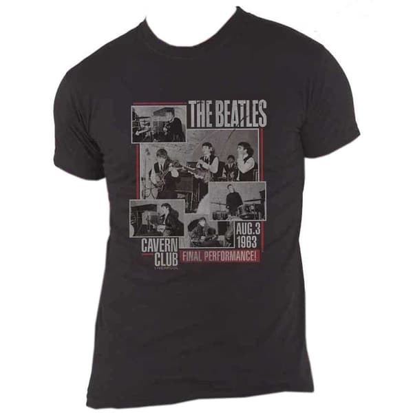 The Beatles T Shirt Final Performance cavern Club Official Mens Black