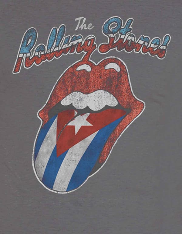 The Rolling Stones T Shirt Rocks Off Havana Cuba official Mens Charcoal Grey