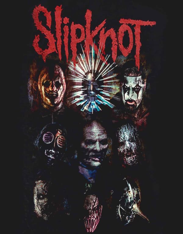 Slipknot T Shirt Prepare for Hell Tour 2014 Official Mens Black