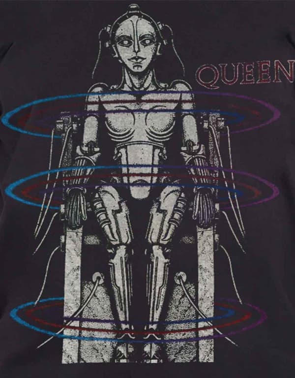 Queen T Shirt European Tour 1984 seal logo Official vintage Mens Black