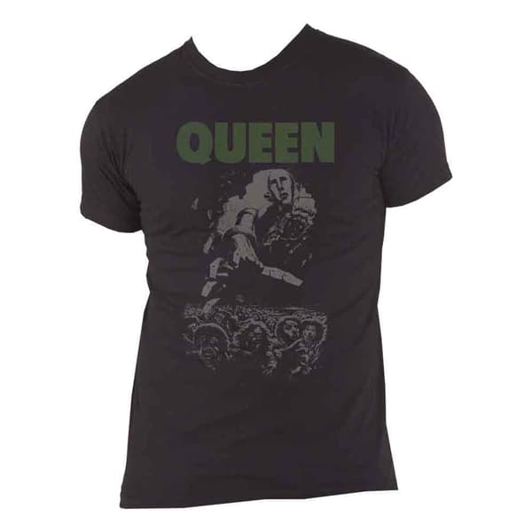 Queen T Shirt News Of The World  Full Cover 40 years Official Mens Black