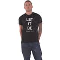 Miniatyrbild 1 av 4: The Beatles T Shirt Let It Be text band logo Official Mens Black