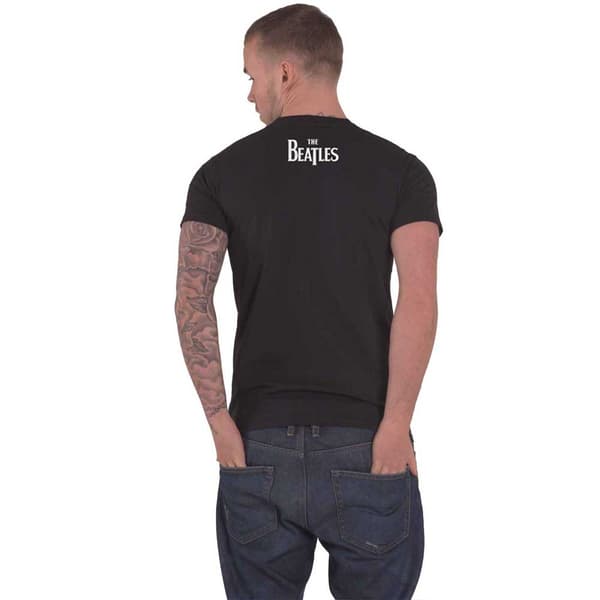 The Beatles T Shirt Let It Be text band logo Official Mens Black