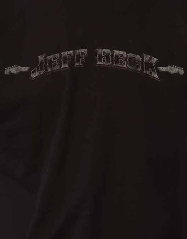 Jeff Beck T Shirt Vintage Logo distressed print Official Mens Black
