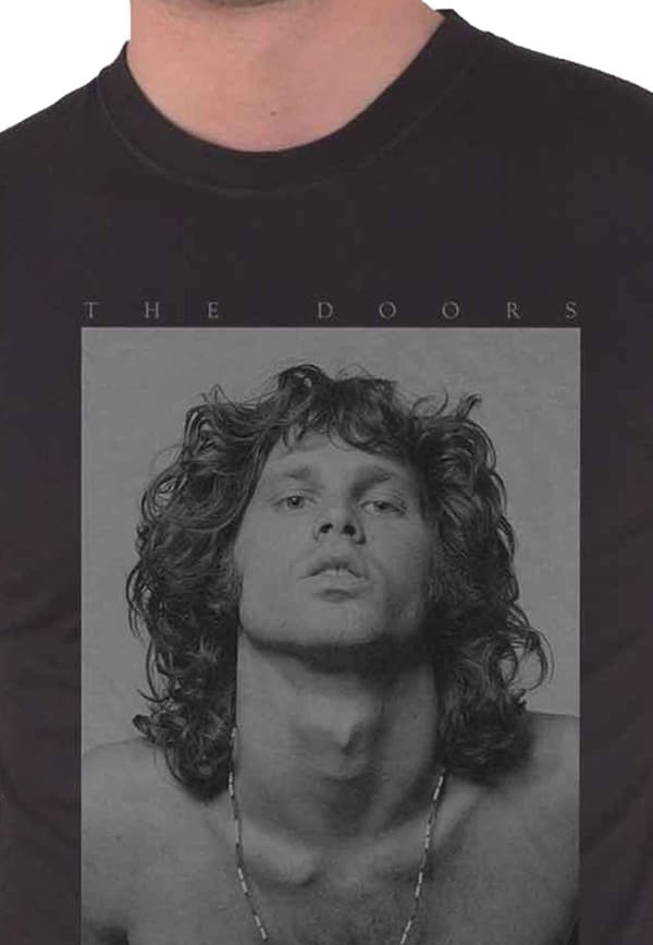 The Doors T Shirt Jim Morrison Beads Official Mens Black