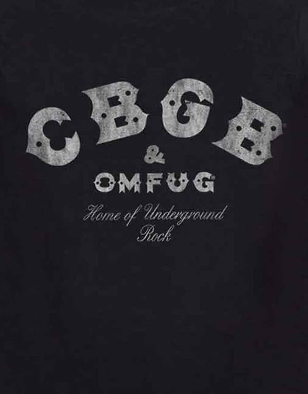 CBGB T Shirt Classic Logo distressed print Official Womens Skinny Fit Black