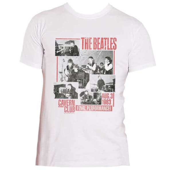 The Beatles T Shirt Final Performance cavern club Official Mens White