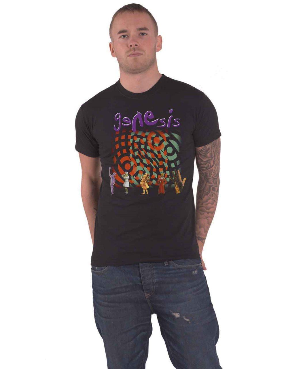 Genesis T Shirt Albums Collage band logo Official Mens Black