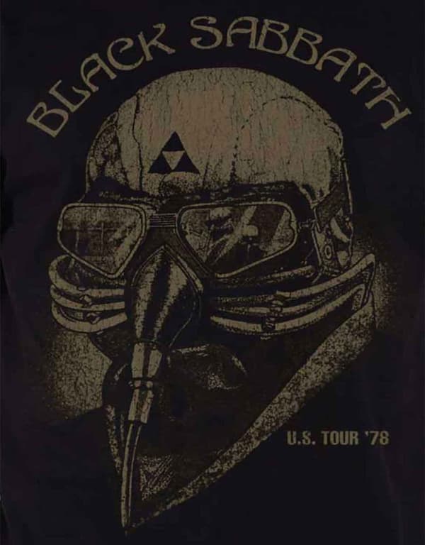 Black Sabbath T Shirt US Tour 78 band logo Official Unisex Vintage Black
