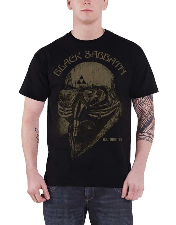 Black Sabbath T Shirt US Tour 78 band logo Official Unisex Vintage Black