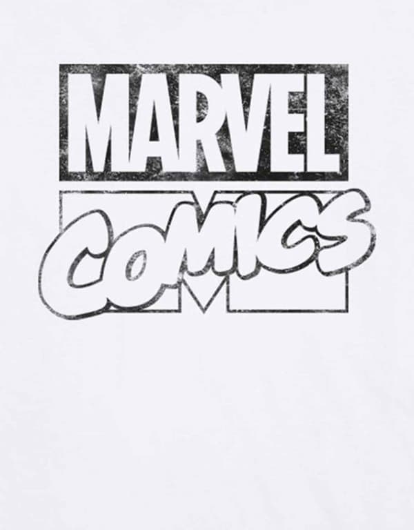 Marvel Comics T Shirt Logo Official Mens White XXL